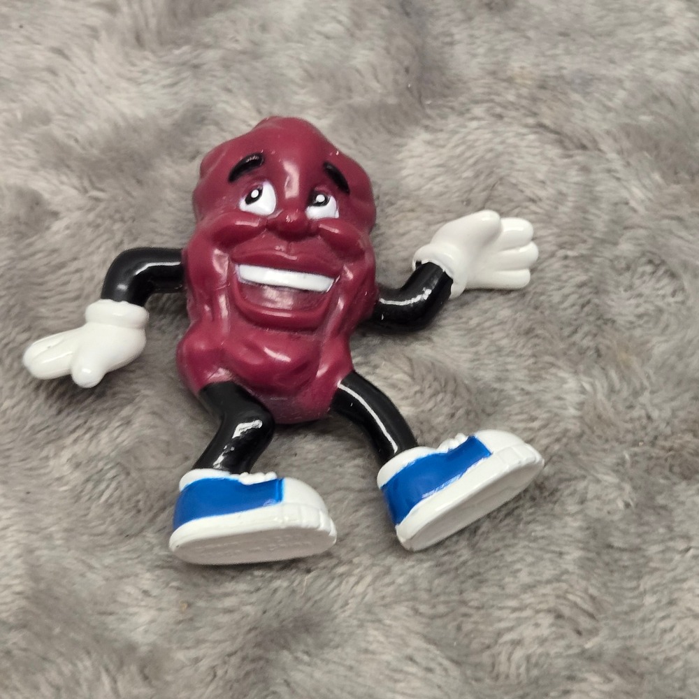 Vintage California Raisins PVC Figure Blue Shoes White Gloves 2 Inch‎ Toy 1980s